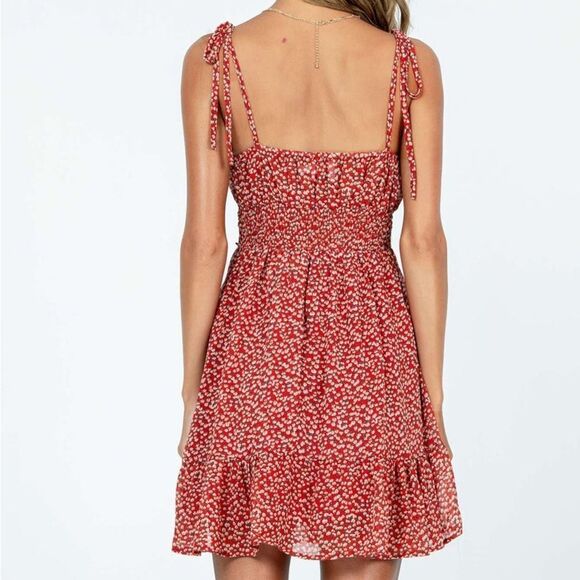 PRINCESS POLLY THE BONNIE MINI DRESS MAROON - Picture 8 of 12